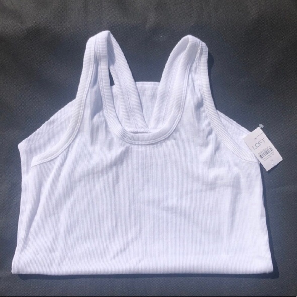 Loft Outfit Making Racerback Tank Top White M - Picture 6 of 6